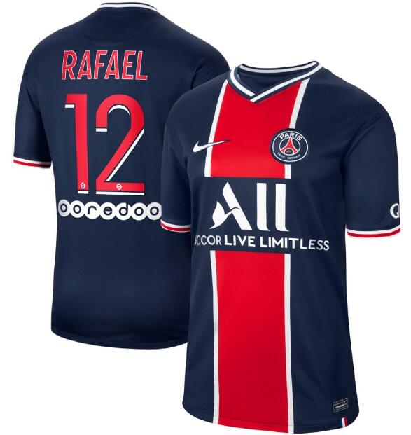 PSG Home Kit Soccer Jersey Rafael 12 2020/21